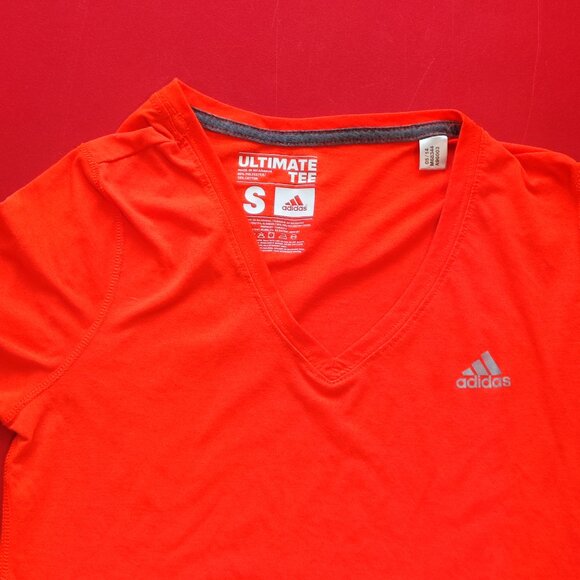 Adidas Climalite Ultimate Tee orange men's size S - Picture 2 of 5
